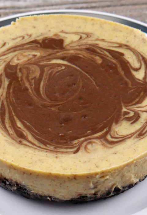 Cheesecake de Abóbora e Chocolate