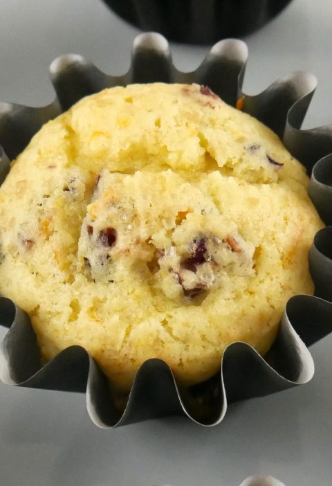 Muffins de Laranja com Cranberry